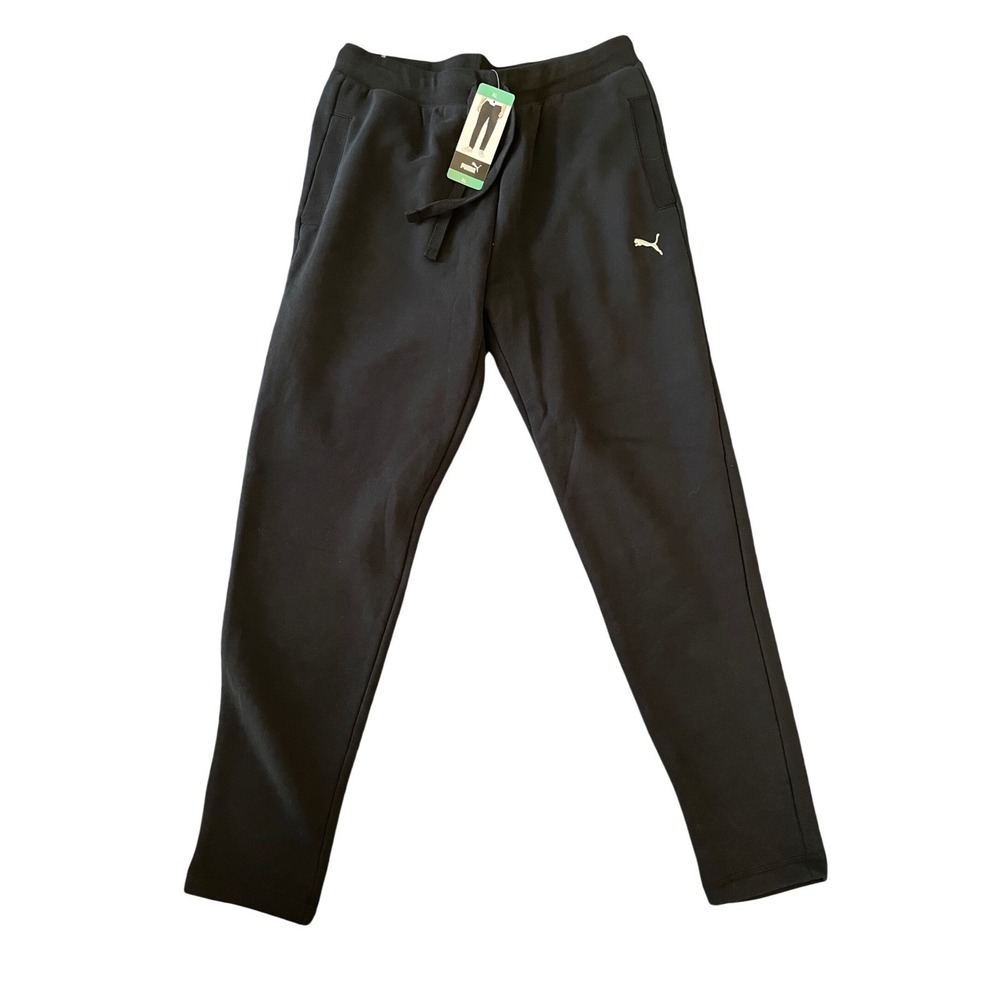 BRAND NEW! Puma Mens Fleece Jogger Pants Black Quarry XL 851019-01 FREE SHIPPING